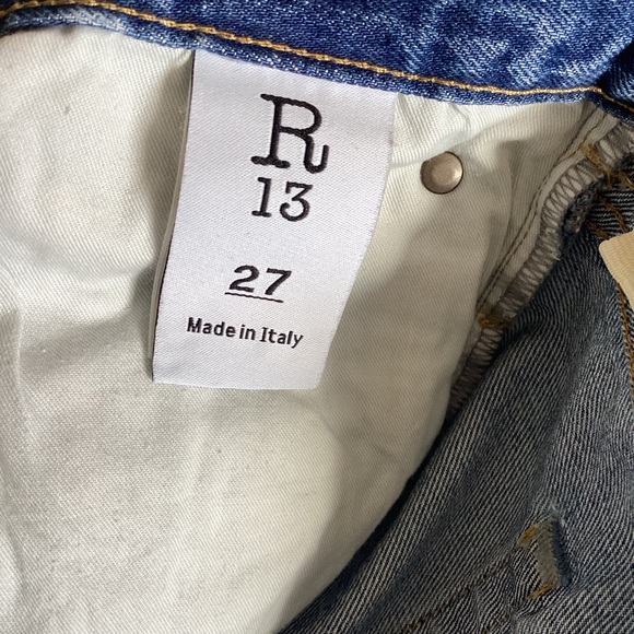 R13 Cross Over Denim Blue Women's Shorts SZ 27 - Picture 8 of 9